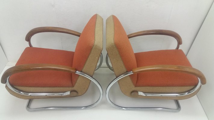 Model H221 Armchairs by Jindrich Halabala, 1920s, Set of 2-TZ-603258