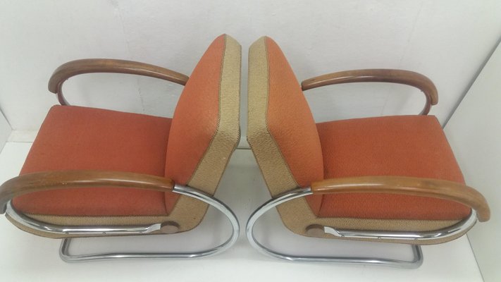 Model H221 Armchairs by Jindrich Halabala, 1920s, Set of 2-TZ-603258