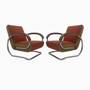 Model H221 Armchairs by Jindrich Halabala, 1920s, Set of 2-TZ-603258