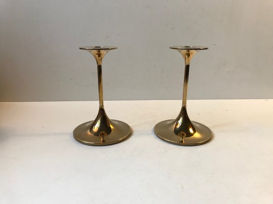 Model Hi-Fi Brass Candlesticks by Max Brüel for Torben Orskov, 1960s, Set of 2-LCR-666211