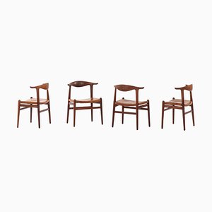 Model JH-505 Cowhorn Chairs by Hans J. Wegner for Johannes Hansen, 1952, Set of 4-SC-799526