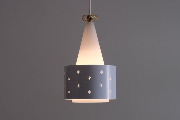 Model K2-10 White Pendant by Paavo Tynell for Idman, Finland, 1955-FMT-960727