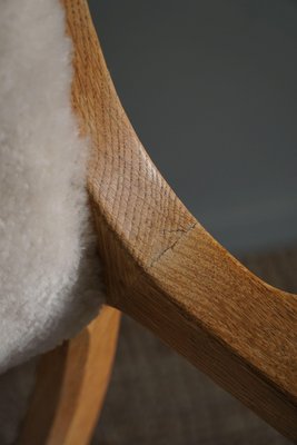 Model Kurul Armchair in Oak & Lambswool attributed to Henning Kjærnulf, 1960s-MXF-1734605