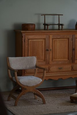 Model Kurul Armchair in Oak & Lambswool attributed to Henning Kjærnulf, 1960s-MXF-1734605