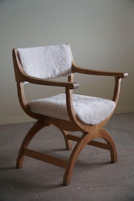 Model Kurul Armchair in Oak & Lambswool attributed to Henning Kjærnulf, 1960s-MXF-1734605