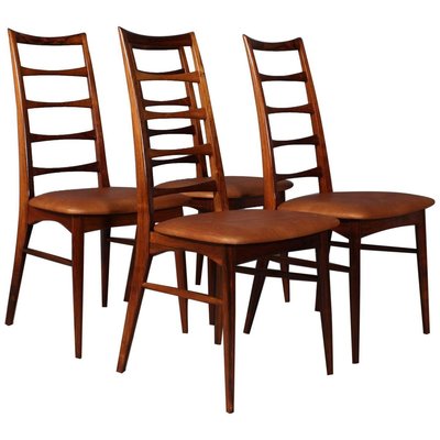 Model Lis Rosewood Dining Chairs by Niels Koefoed, 1960s, Set of 4-HJB-838825