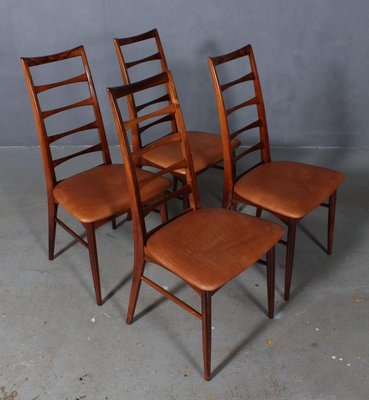 Model Lis Rosewood Dining Chairs by Niels Koefoed, 1960s, Set of 4-HJB-838825