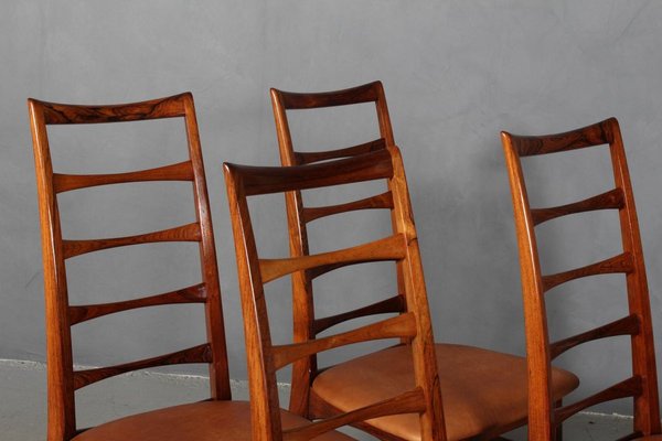 Model Lis Rosewood Dining Chairs by Niels Koefoed, 1960s, Set of 4-HJB-838825