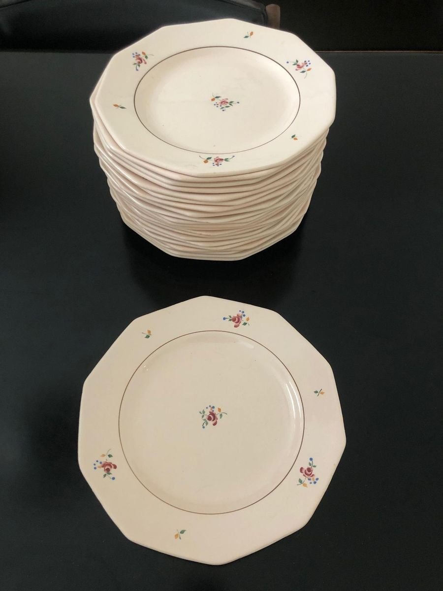 Model Lou Tableware Set from Saint Amand, 1950s, Set of 48