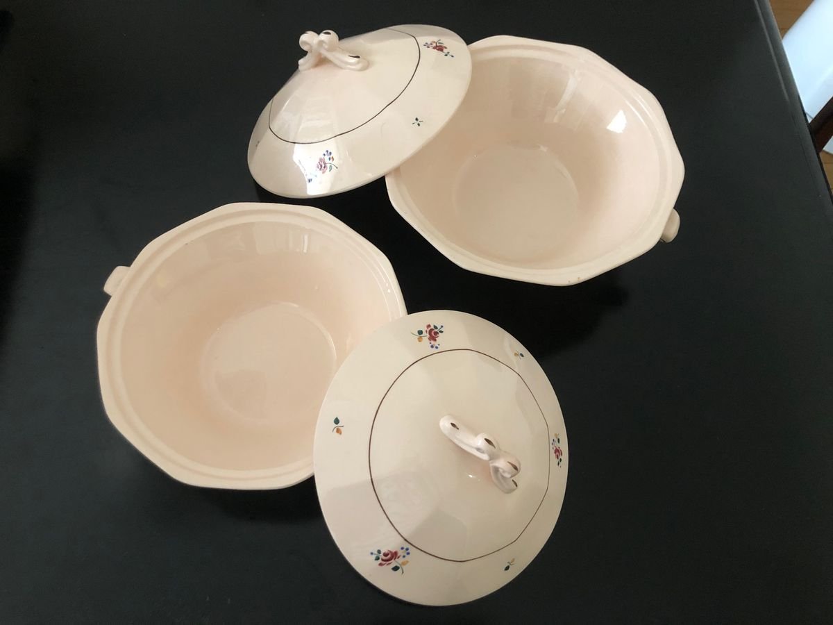 Model Lou Tableware Set from Saint Amand, 1950s, Set of 48