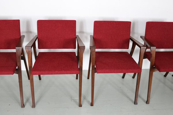 Model Luisa Armrest Chairs by Franco Albini for Poggi, Pavia Italy, 1955, Set of 6-AA-1795574