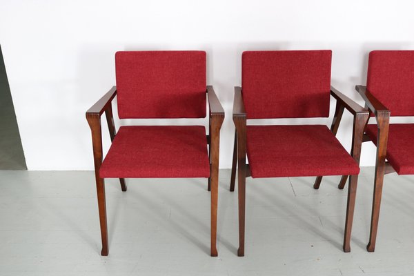 Model Luisa Armrest Chairs by Franco Albini for Poggi, Pavia Italy, 1955, Set of 6-AA-1795574