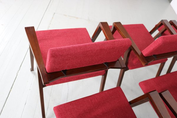 Model Luisa Armrest Chairs by Franco Albini for Poggi, Pavia Italy, 1955, Set of 6-AA-1795574