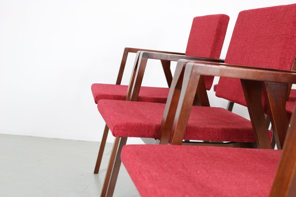 Model Luisa Armrest Chairs by Franco Albini for Poggi, Pavia Italy, 1955, Set of 6-AA-1795574