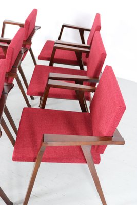 Model Luisa Armrest Chairs by Franco Albini for Poggi, Pavia Italy, 1955, Set of 6-AA-1795574