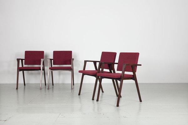 Model Luisa Armrest Chairs by Franco Albini for Poggi, Pavia Italy, 1955, Set of 6-AA-1795574