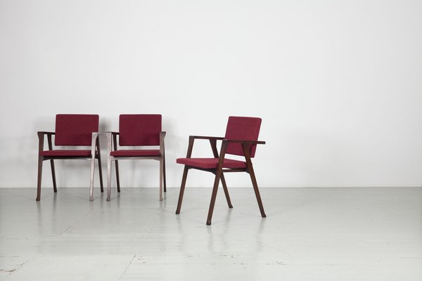 Model Luisa Armrest Chairs by Franco Albini for Poggi, Pavia Italy, 1955, Set of 6-AA-1795574