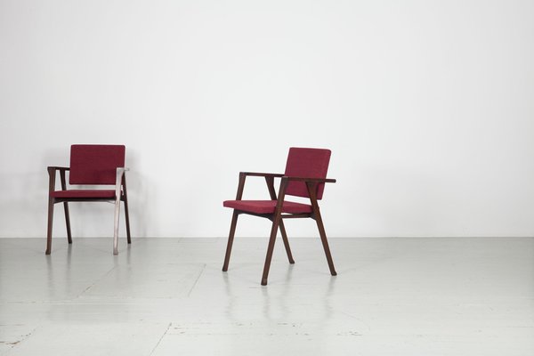 Model Luisa Armrest Chairs by Franco Albini for Poggi, Pavia Italy, 1955, Set of 6-AA-1795574