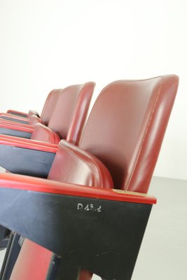 Model LV8 Cinema Armchairs with Leatherette Upholstery from Rima, 1950s, Set of 4-AA-831524