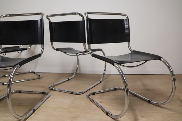 Model MR10 Chairs by Ludwig Mies Van Der Rohe, 1970s, Set of 4-IZV-2035553