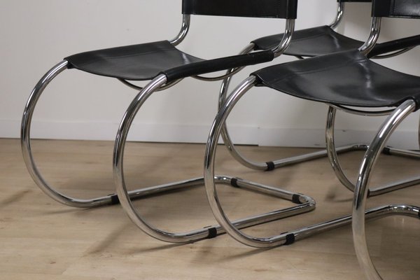 Model MR10 Chairs by Ludwig Mies Van Der Rohe, 1970s, Set of 4-IZV-2035553