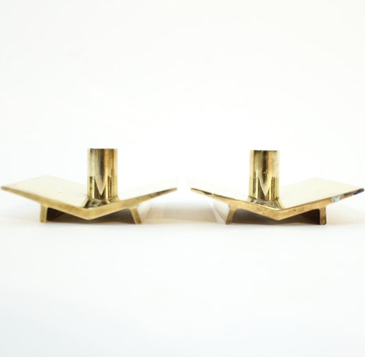 Model Nr 70 Candleholders by Pierre Forsell for Skultuna, 1960s, Set of 2