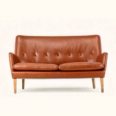 Model of 53 Sofa in Cognac Leather by Arne Vodder, 1953-DZY-1777147