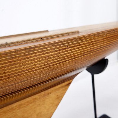 Model of Wooden Boat Hull on Metal Base-NYF-2019199