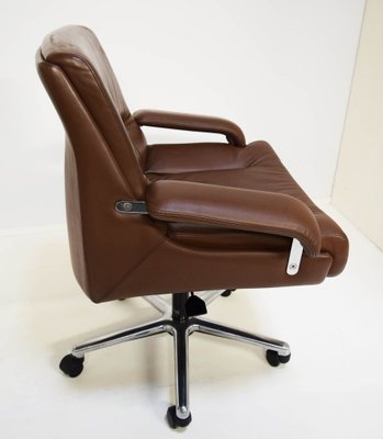 Model P.85 Swivel Chairs in Leather by Giovanni Offredi for Saporiti Italia, Italy, 1980s, Set of 2-WF-1093386