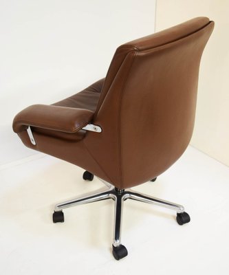 Model P.85 Swivel Chairs in Leather by Giovanni Offredi for Saporiti Italia, Italy, 1980s, Set of 2-WF-1093386