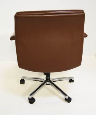 Model P.85 Swivel Chairs in Leather by Giovanni Offredi for Saporiti Italia, Italy, 1980s, Set of 2-WF-1093386