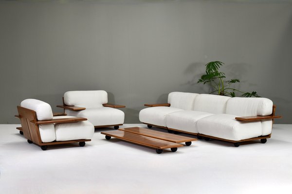 Model Pianura Living Room Set Mario Bellini for Cassina, Italy, 1971, Set of 8-TE-1738101