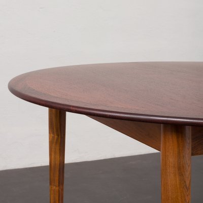 Model PJ 2-5 Circular Dining Table in Rosewood by Grete Jalk for P. Jeppesen, 1960s-UE-1798690