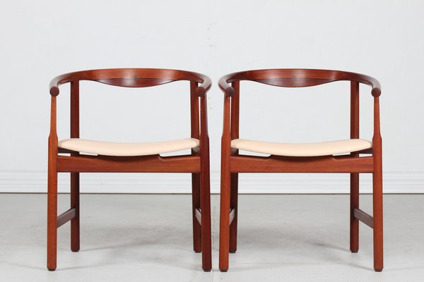 Model PP 203 Armchairs in Mahogany by Hans J. Wegner for PP Møbler, 1970s, Set of 2-QQ-1780734