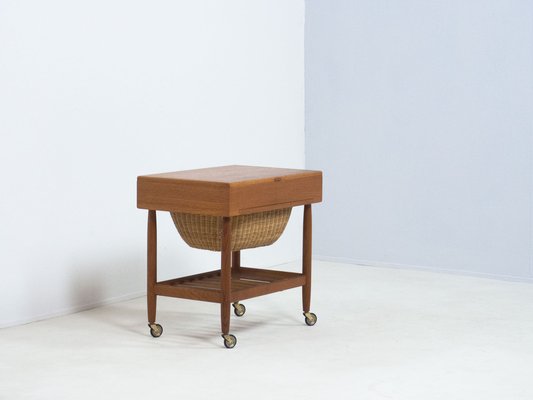 Model R101 Oak Sewing Table by Ejvind A. Johansson for FDB Møbler, 1960s-YS-2041062