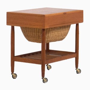 Model R101 Oak Sewing Table by Ejvind A. Johansson for FDB Møbler, 1960s-YS-2041062