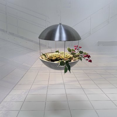 Model Rs 37 Flower Ceiling Lamp in Brushed Aluminium by Poul Cadovius for Cado, 1960s-JP-1812010