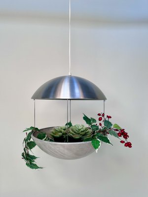 Model Rs 37 Flower Ceiling Lamp in Brushed Aluminium by Poul Cadovius for Cado, 1960s-JP-1812010