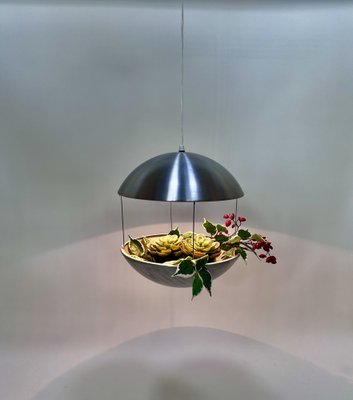 Model Rs 37 Flower Ceiling Lamp in Brushed Aluminium by Poul Cadovius for Cado, 1960s-JP-1812010