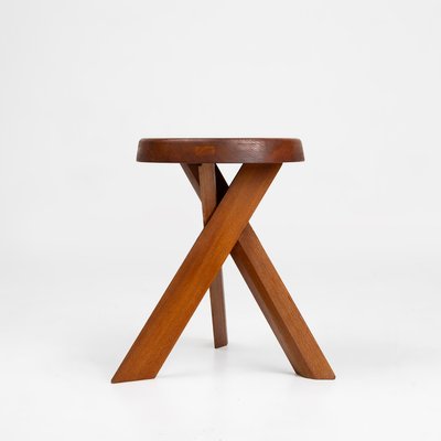 Model S31 Stool in Elm Wood by Pierre Chapo, 1974-YSY-2027238