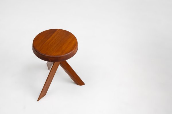 Model S31 Stool in Elm Wood by Pierre Chapo, 1974-YSY-2027238