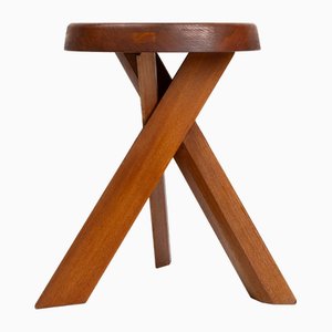 Model S31 Stool in Elm Wood by Pierre Chapo, 1974-YSY-2027238