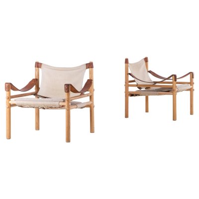 Model Sirocco Easy Chairs attributed to Arne Norell, 1970s, Set of 2-QU-1759789