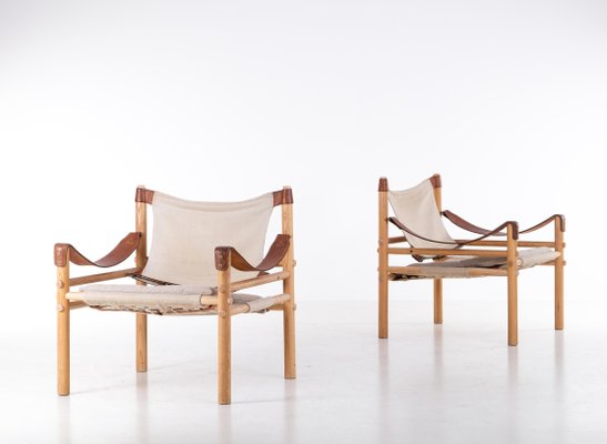 Model Sirocco Easy Chairs attributed to Arne Norell, 1970s, Set of 2-QU-1759789