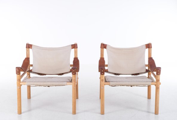 Model Sirocco Easy Chairs attributed to Arne Norell, 1970s, Set of 2-QU-1759789