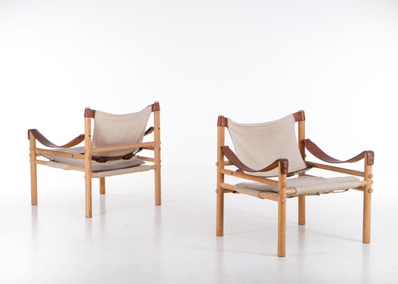 Model Sirocco Easy Chairs attributed to Arne Norell, 1970s, Set of 2-QU-1759789