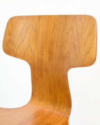 Model T Dining Chairs in Teak by Arne Jacobsen, 1960s, Set of 4-UY-1814867