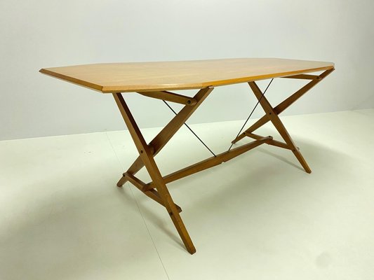 Model Tl2 Cavalletto Ash Dining Table by Franco Albini for Poggi, 1950-KKZ-1814353