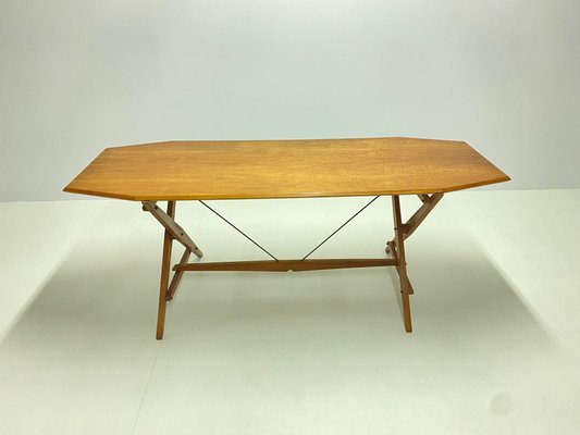 Model Tl2 Cavalletto Ash Dining Table by Franco Albini for Poggi, 1950-KKZ-1814353