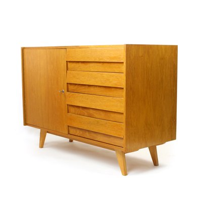 Model U 460 Sideboard in Oak by Jiří Jiroutek for Interier Praha, 1960s, Set of 3-UL-1724208